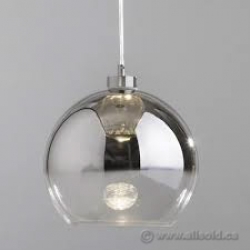 VISO Large Light Globe Ceiling Pendant - Glass & Mirror Effect